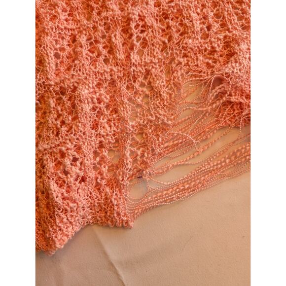 POL Oversized Open Knit Oversized V Neck Distressed Sweater Sz M NWOT - Picture 3 of 7